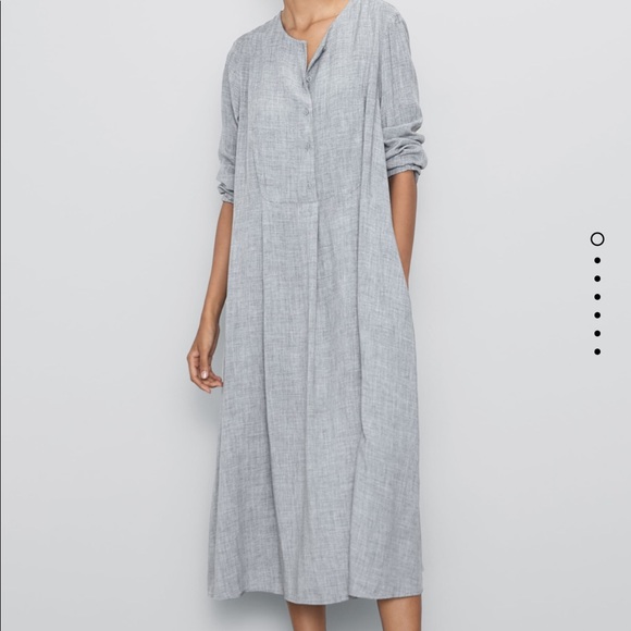 Zara oversized buttoned dress bloggers favorite - Picture 2 of 8